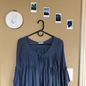 Blue Peasant Style Top